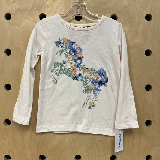 Cream Floral Pony LS Tee NEW!