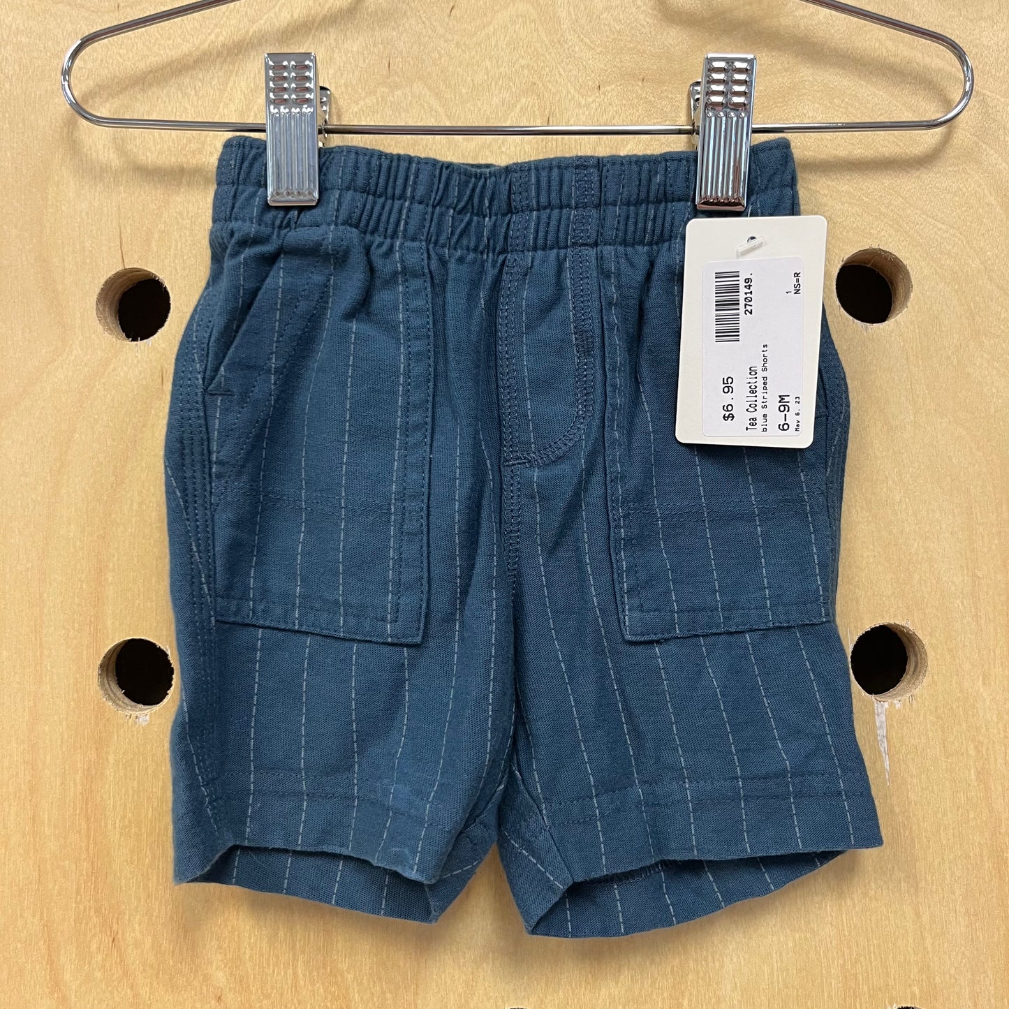 Blue Striped Shorts