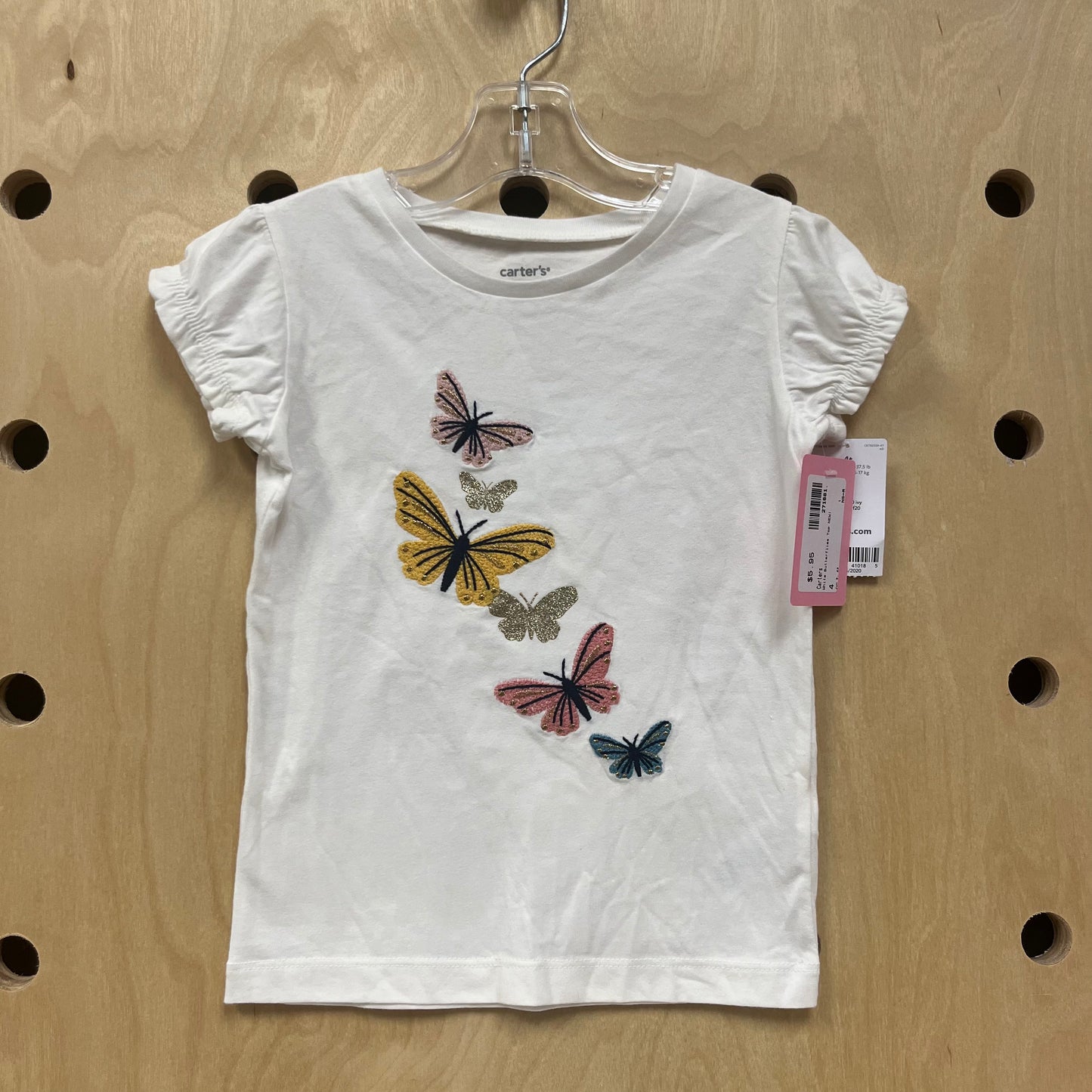 White Butterflies Top NEW!