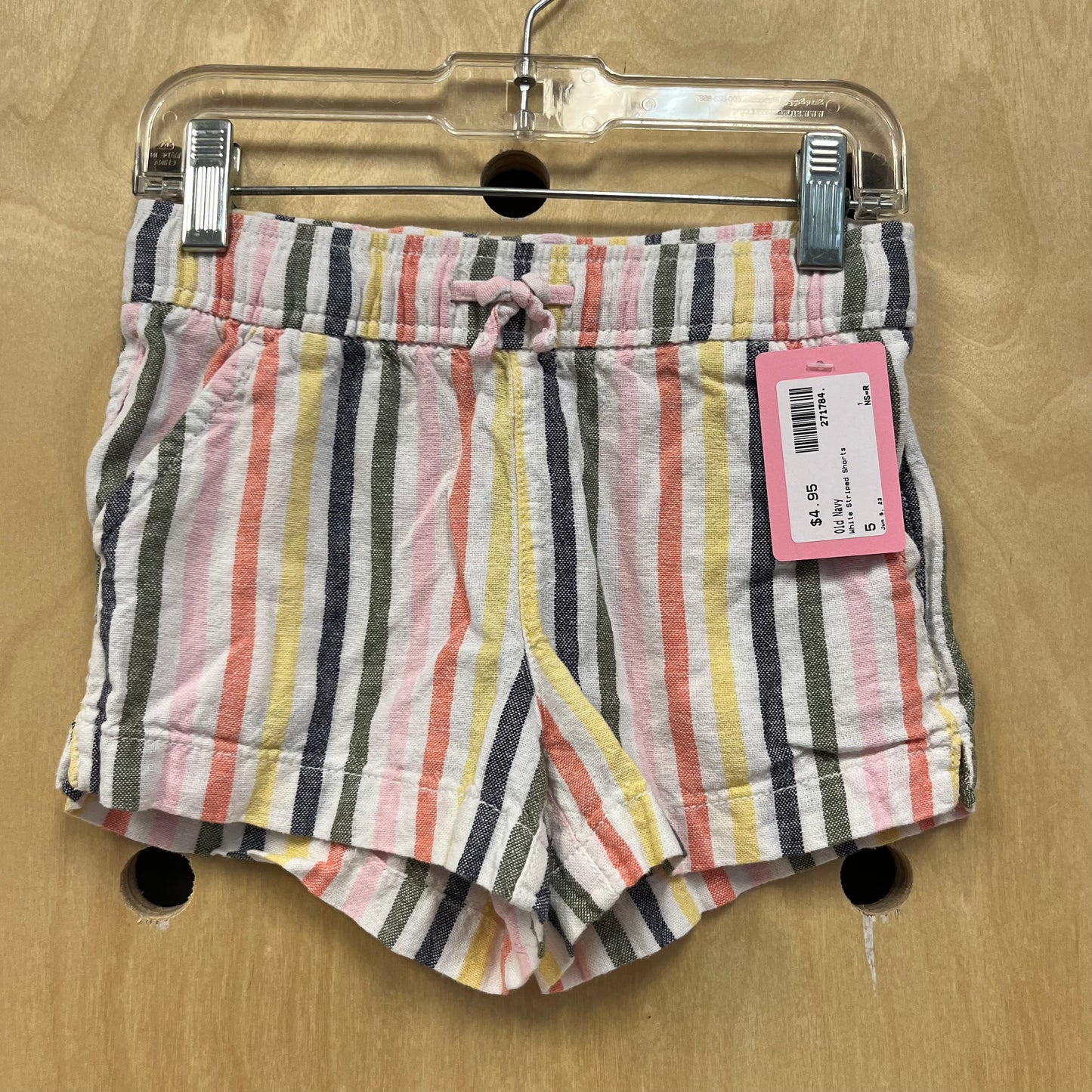 White Striped Shorts