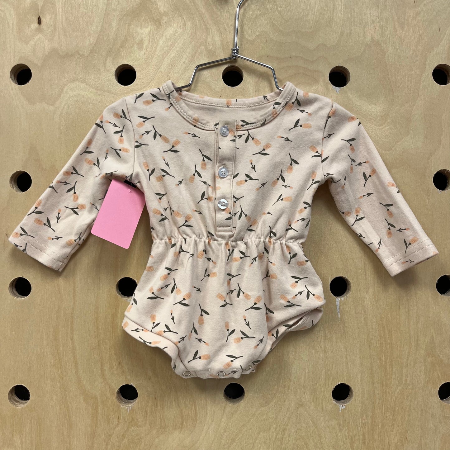 Peach Tulip Bubble Romper