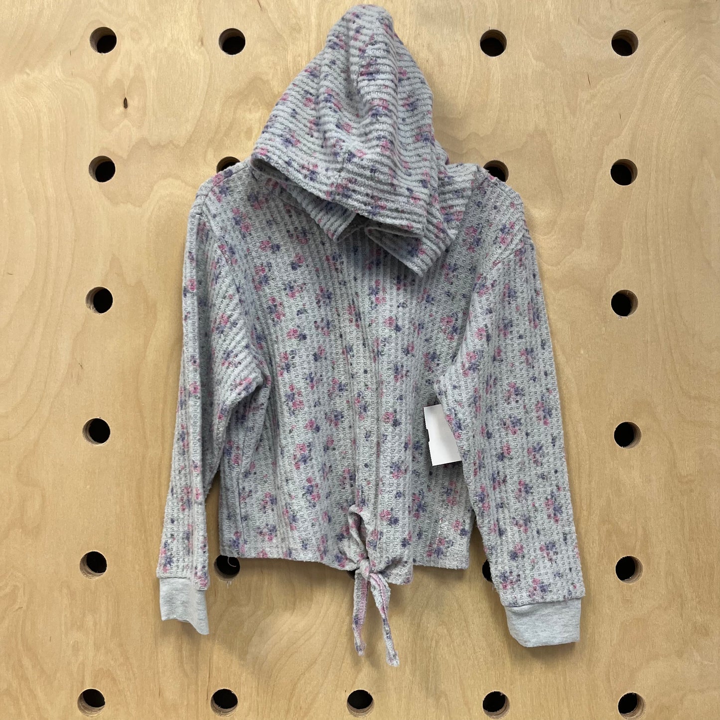 Floral Waffle Knit Hoodie