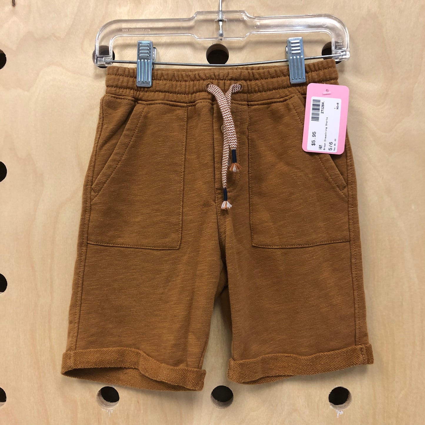Brown Drawstring Shorts