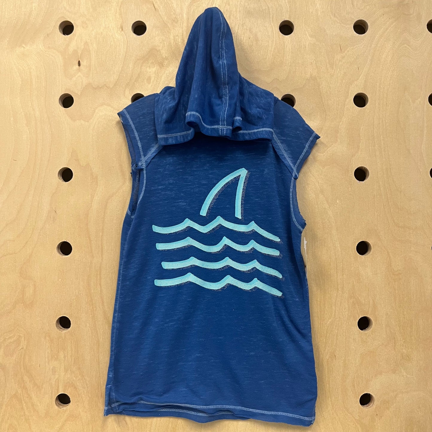 Blue Shark Fin Hoodie Tank