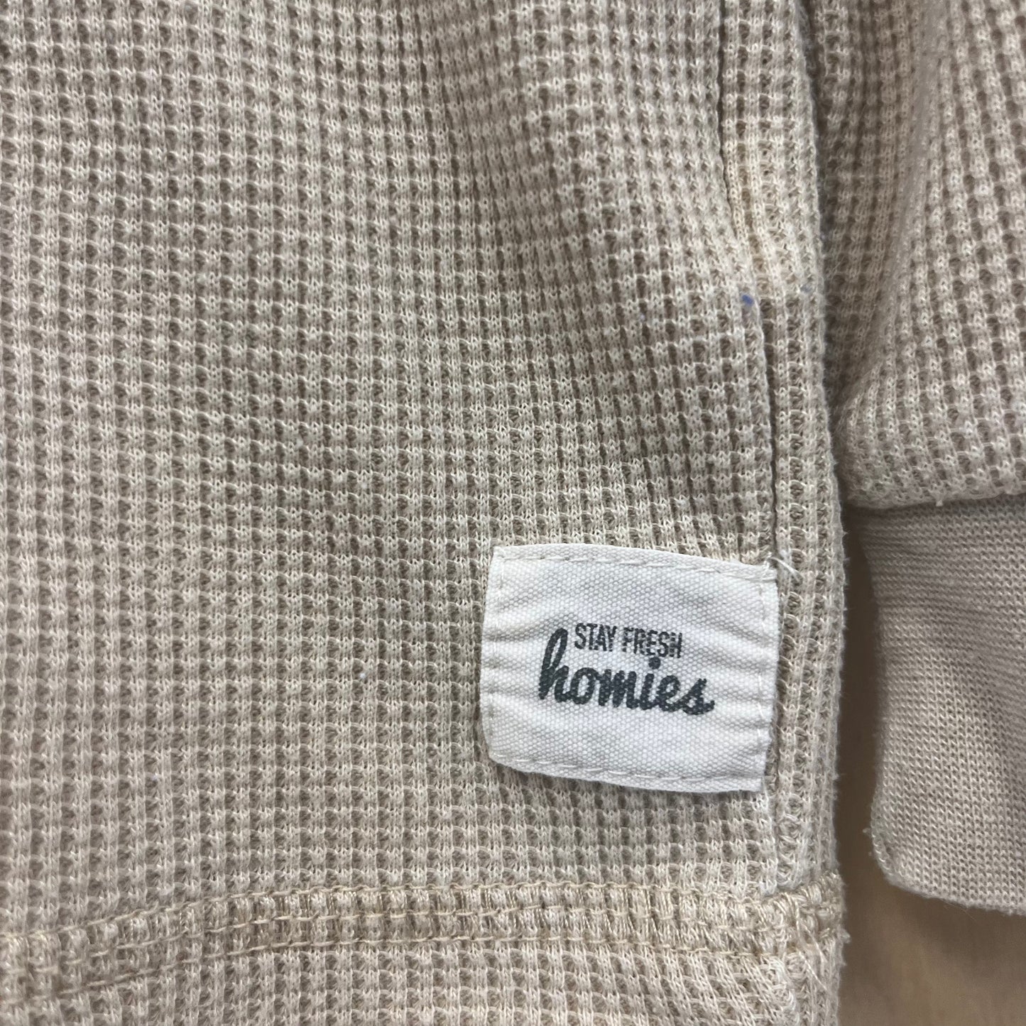 Tan Waffle Knit Long Sleeve