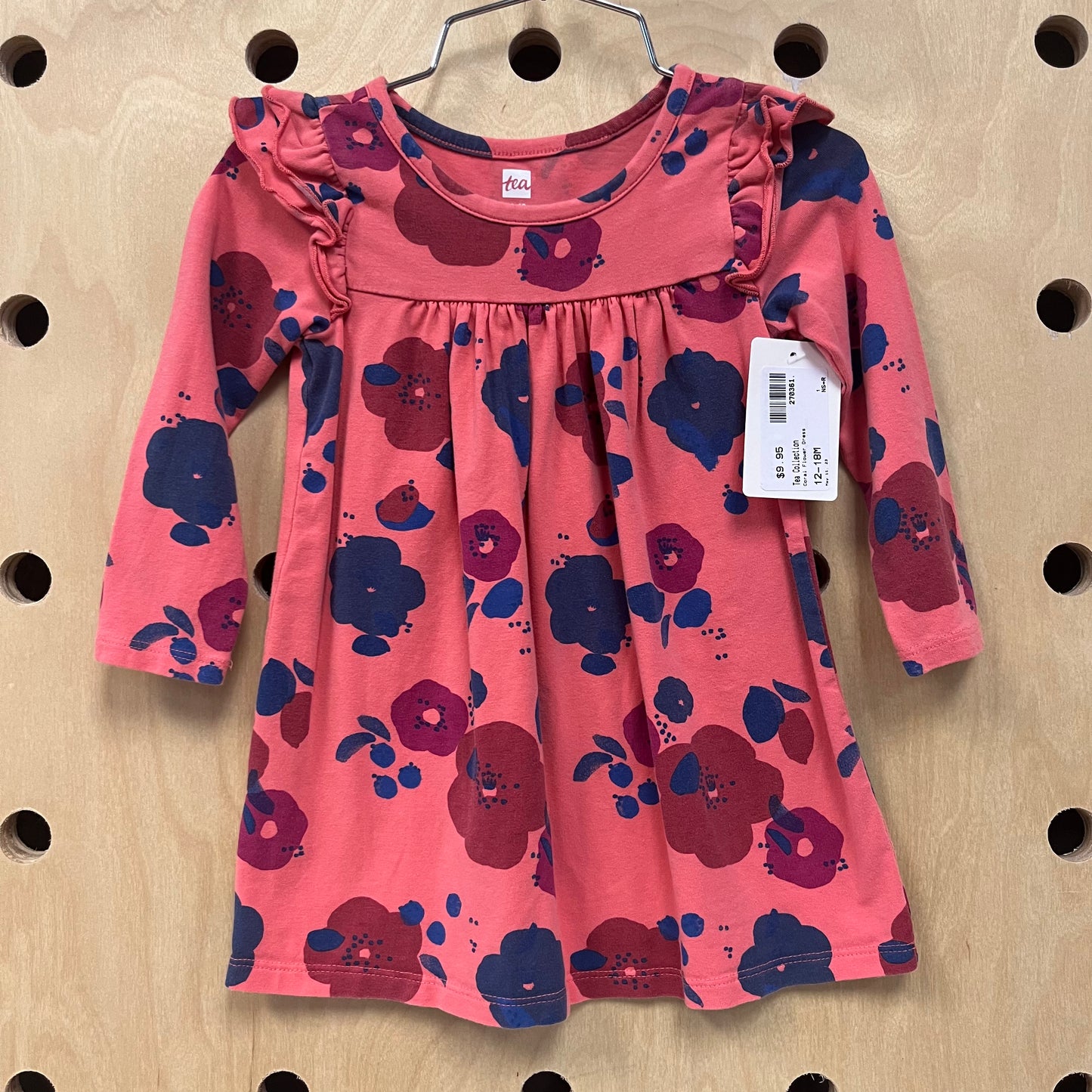 Coral Flower Dress