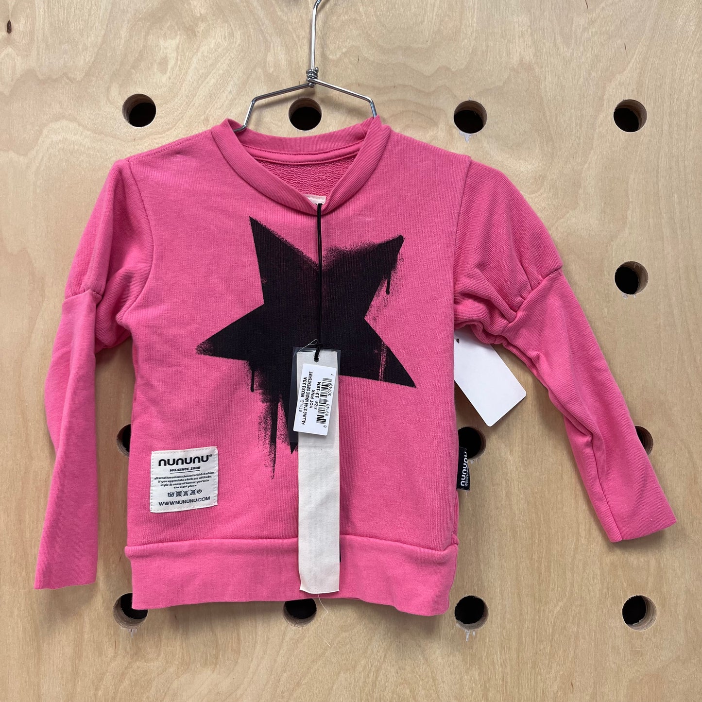 Pink & Black Star Sweatshirtt NEW!