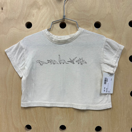 Cream Origami Dino Top
