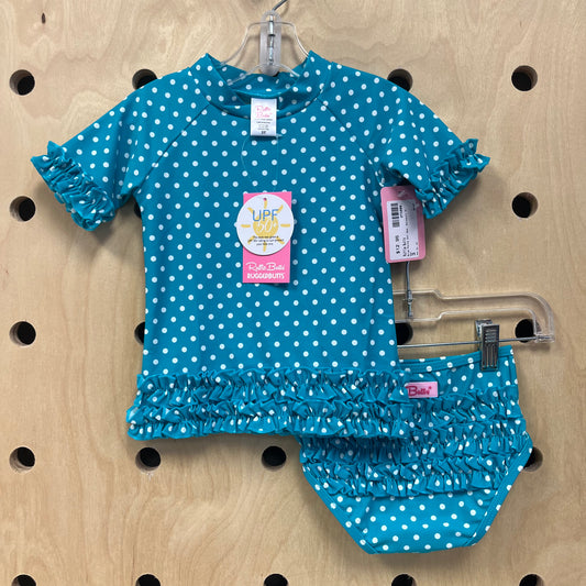 Blue Polka Dot 2pc. Swimsuit NEW!