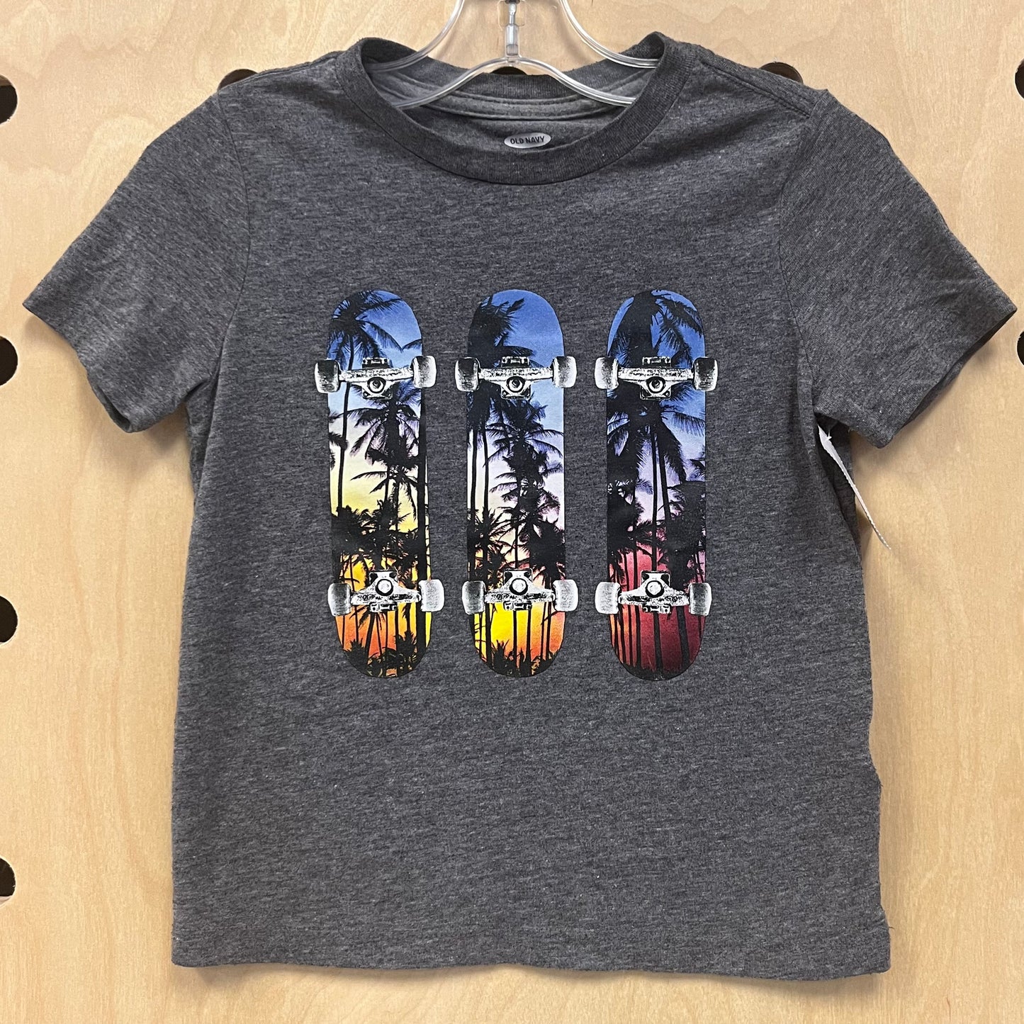 Grey Palm Tree Skateboard Tee