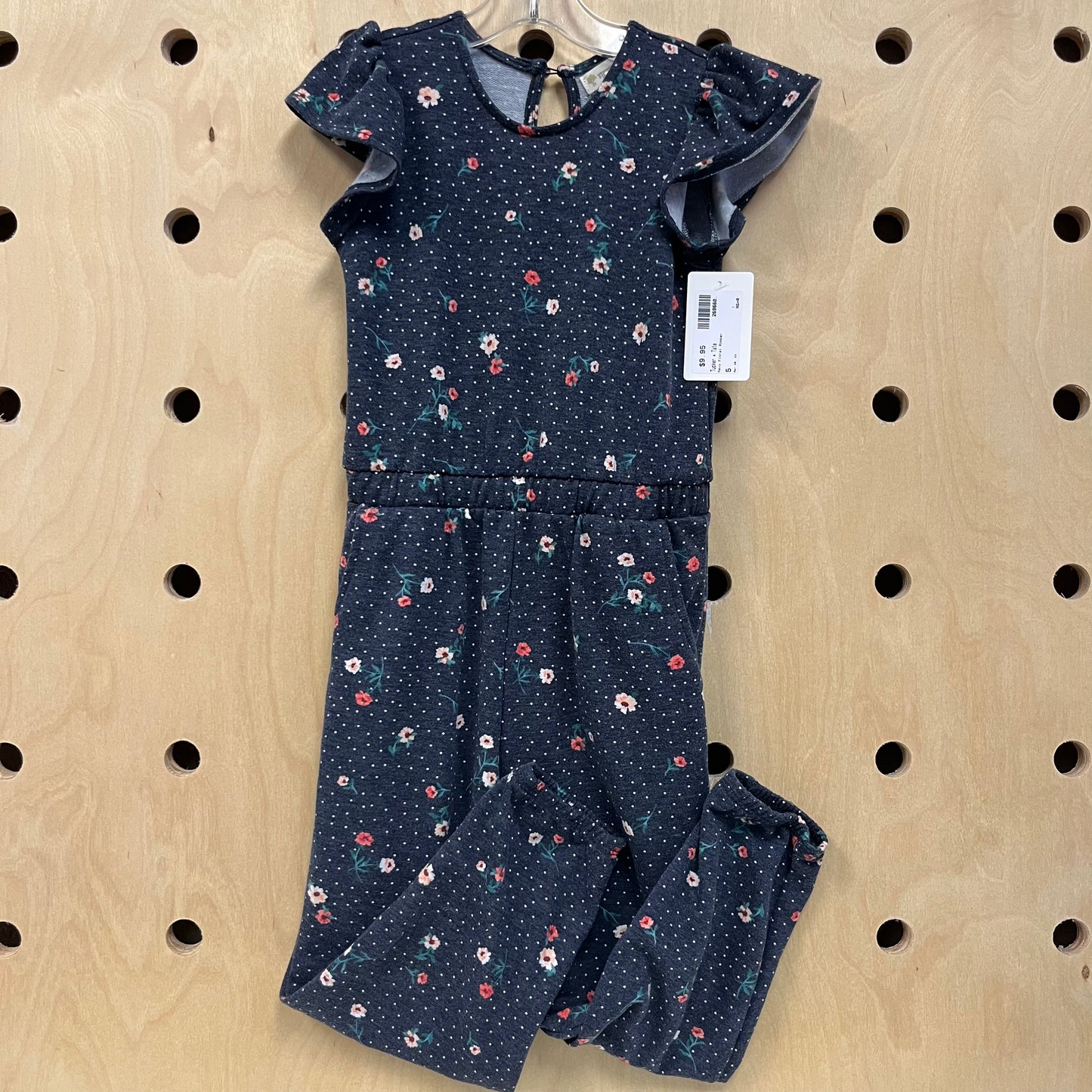 Navy Floral Romper