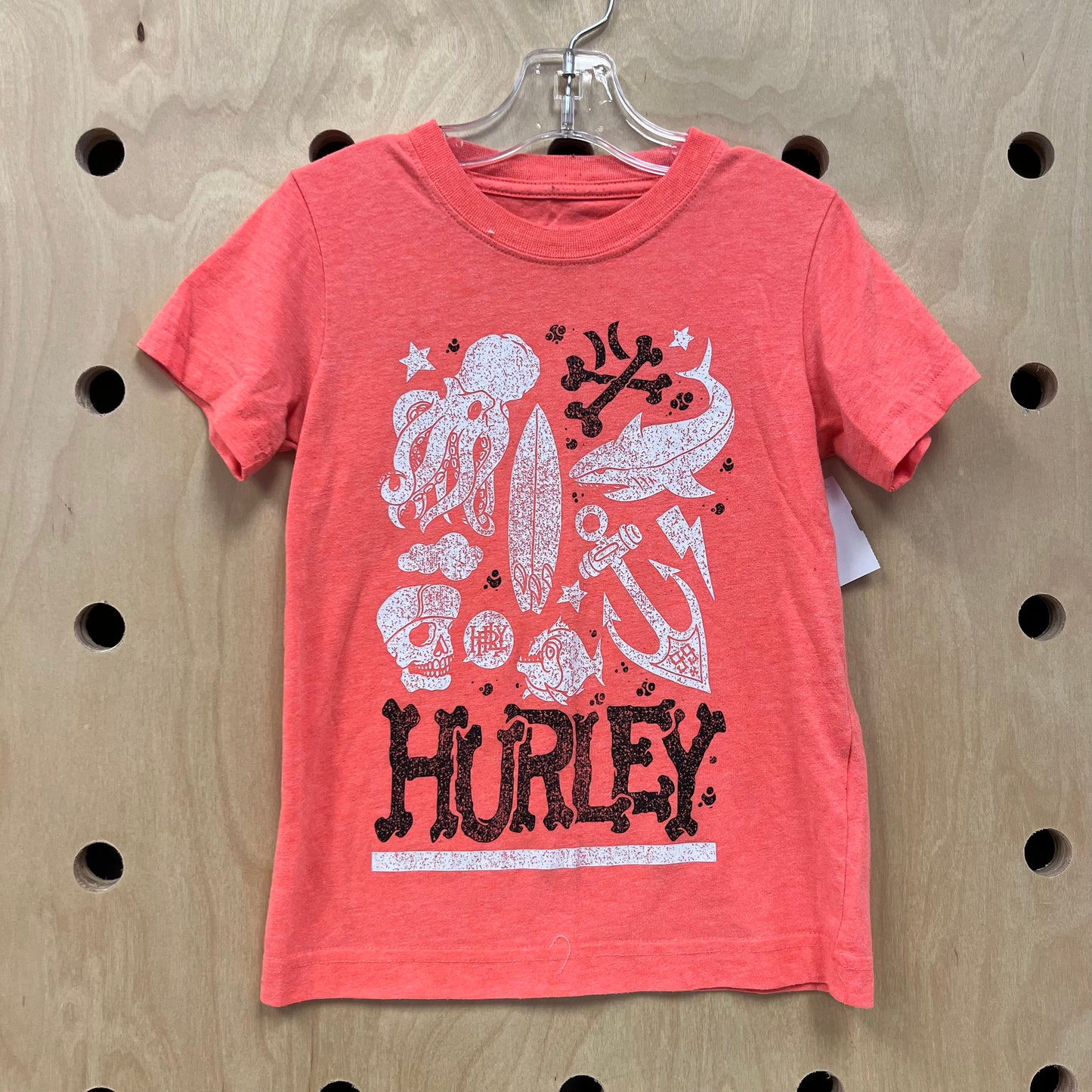 Orange Skull Surf Tee