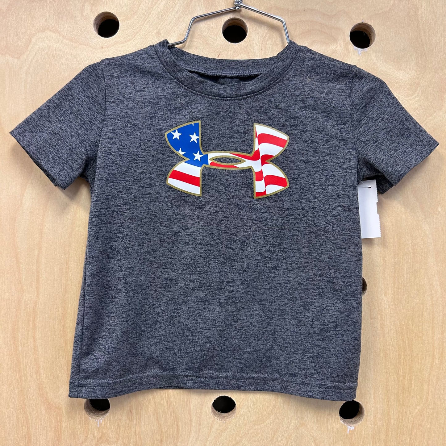 Grey Patriotic Athletic Tee