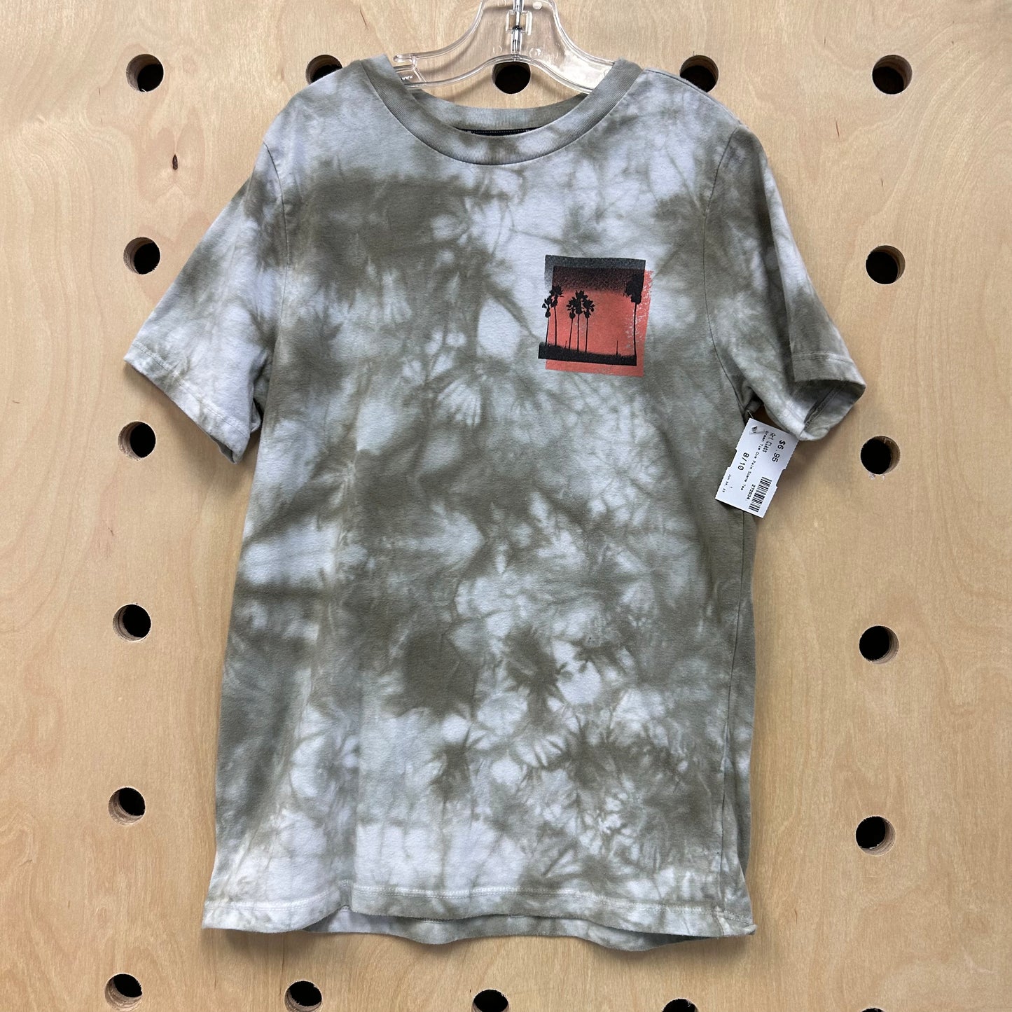 Green Tie Dye Palm Scene Tee