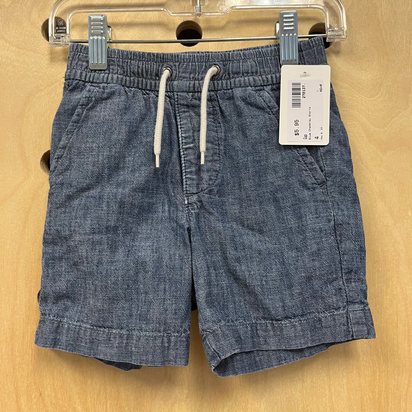 Blue Chambray Shorts