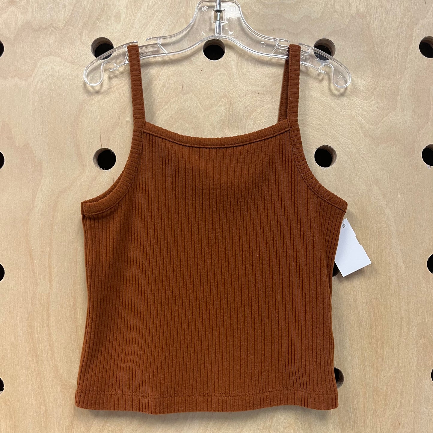 Brown Soft Ribbed Tank
