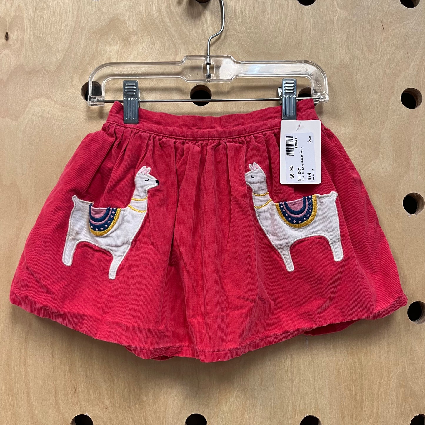 Pink Corduroy Alpaca Skirt