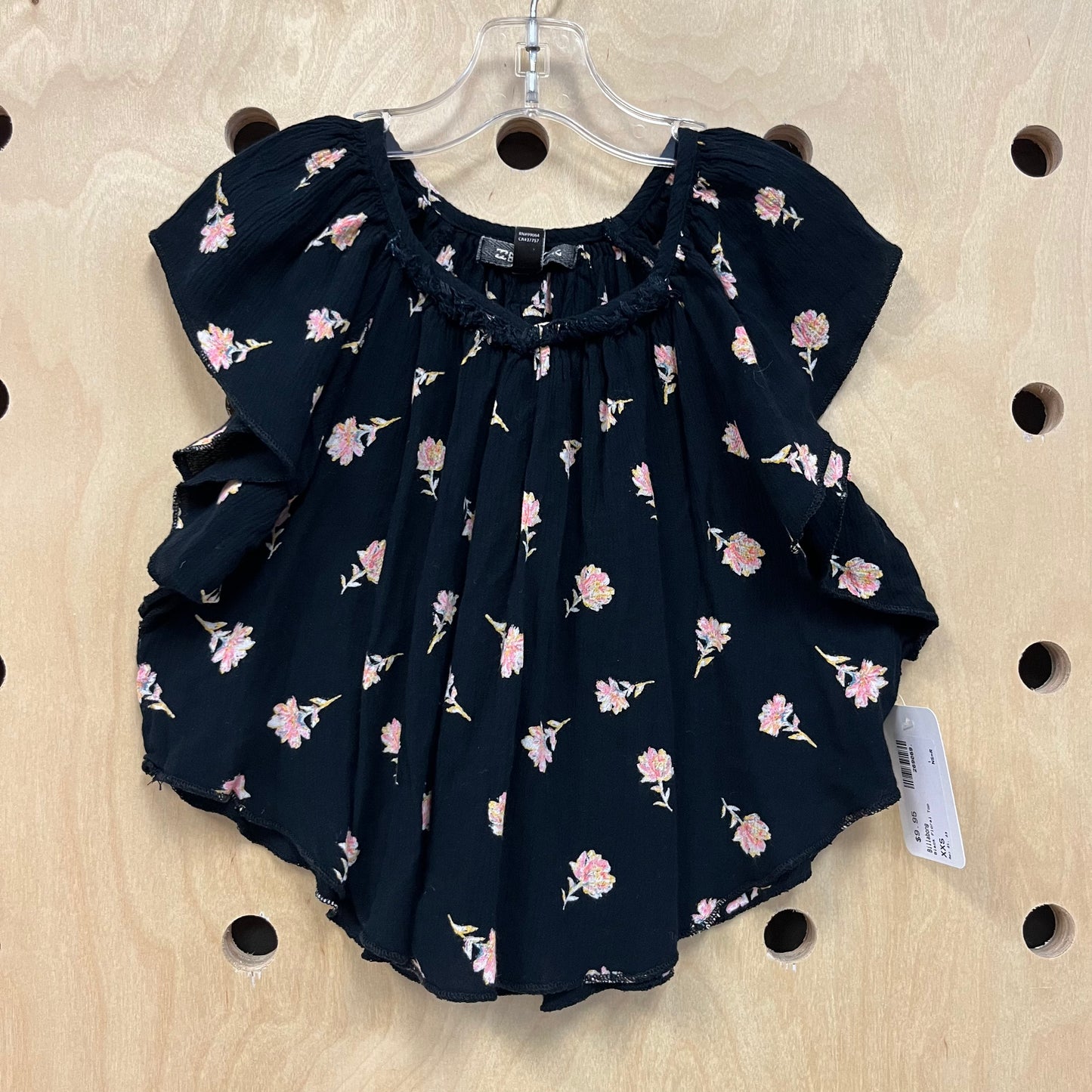 Black Floral Top