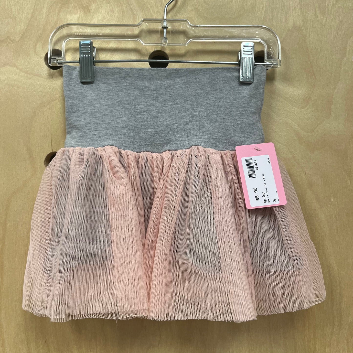 Grey & Pink Tulle Skirt