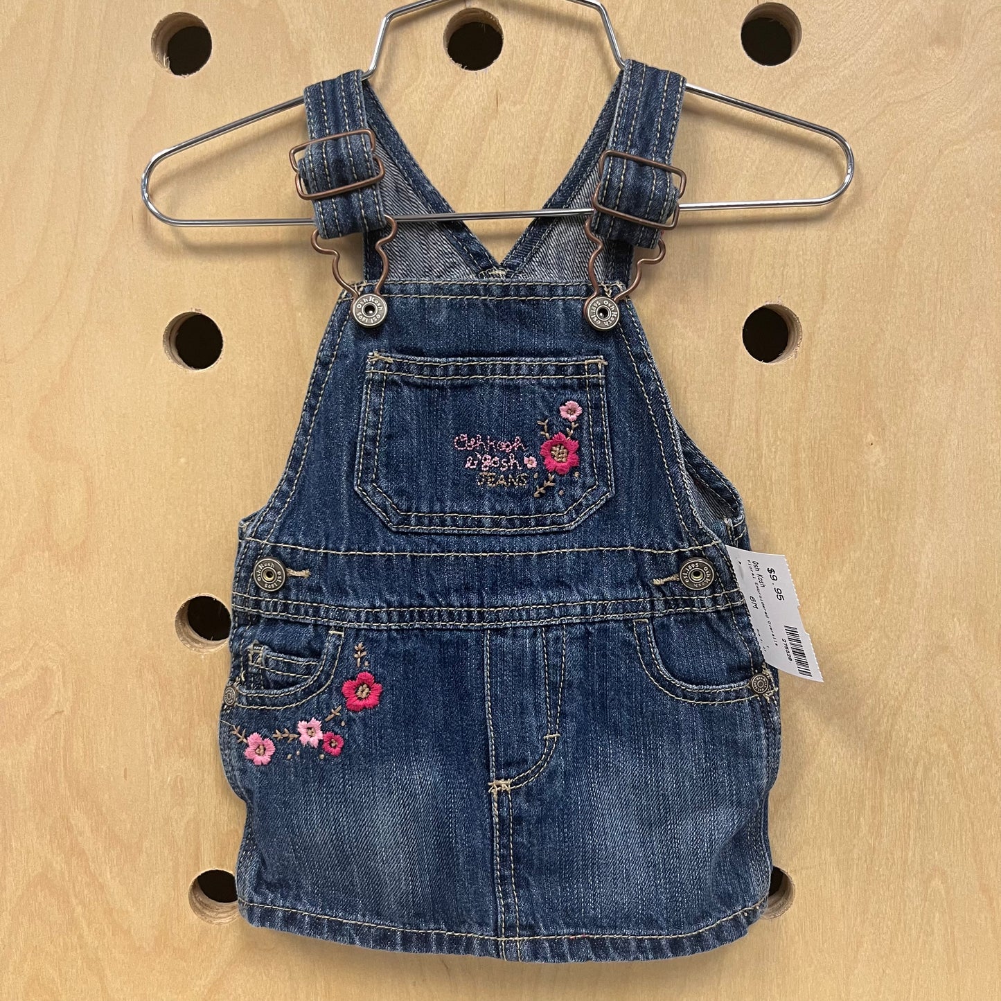 Floral Embroidered Overalls
