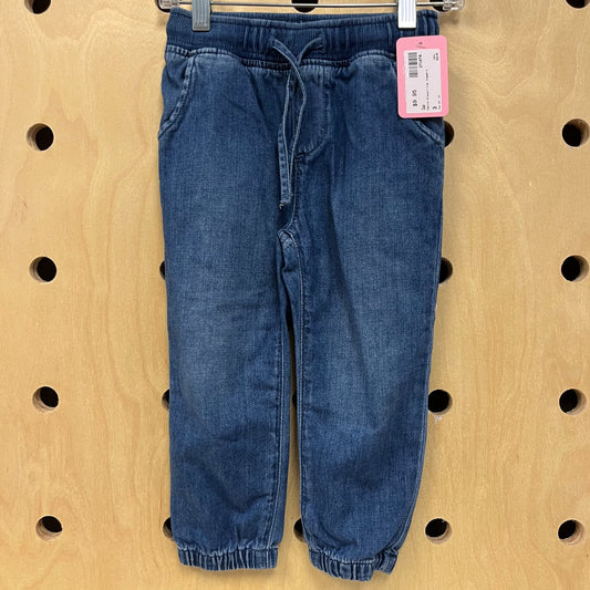 Denim Drawstring Joggers