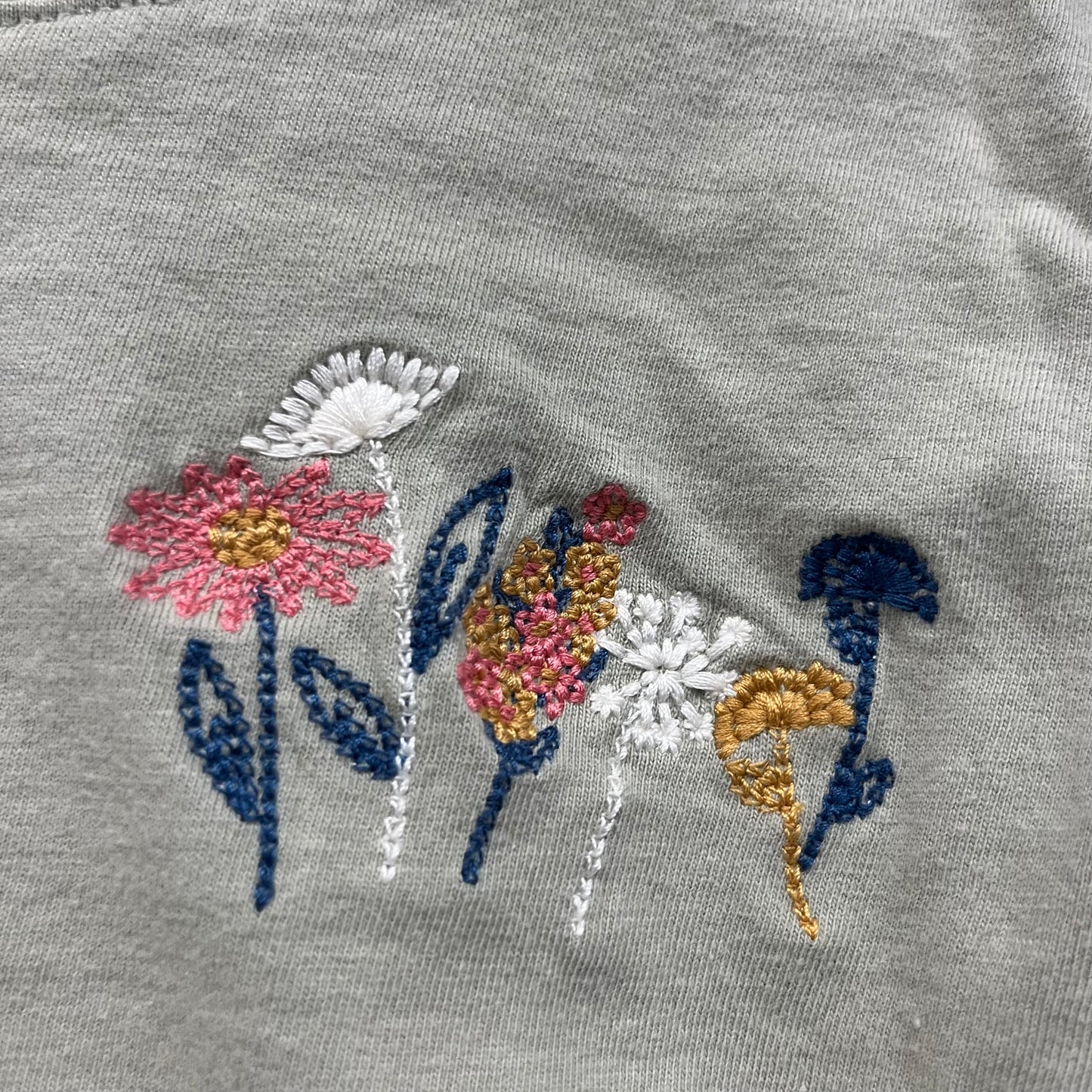 Mint Floral Embroidered Top