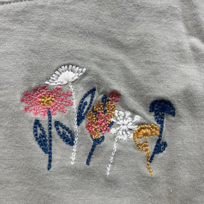 Mint Floral Embroidered Top