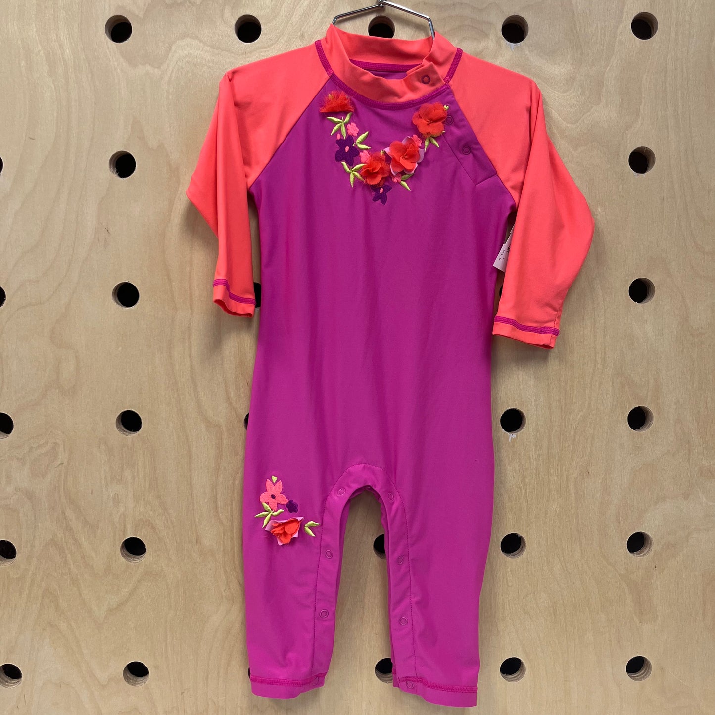 Coral & Purple UPF Sun Suit