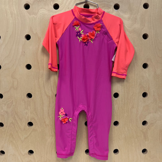 Coral & Purple UPF Sun Suit