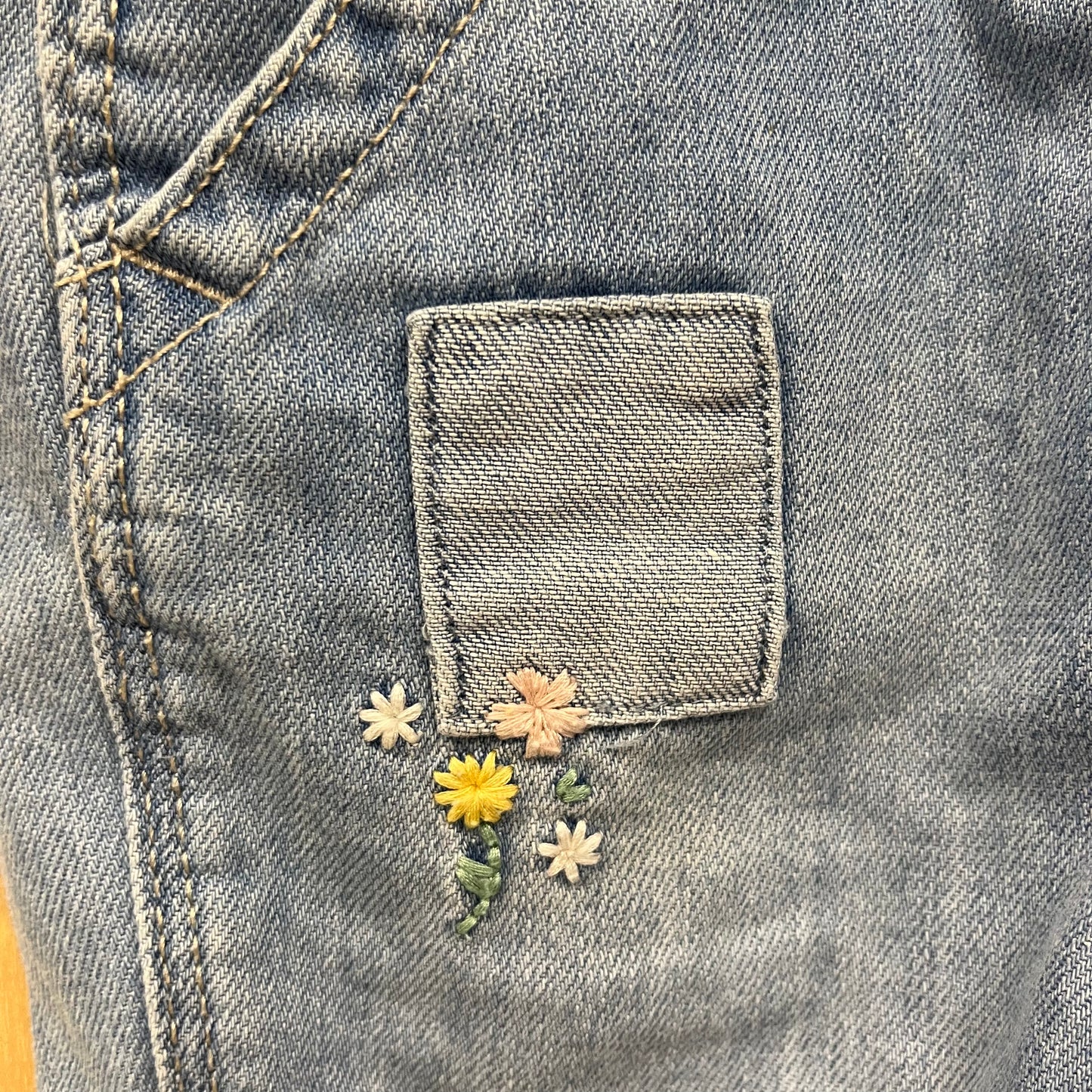 Floral Denim Overalls