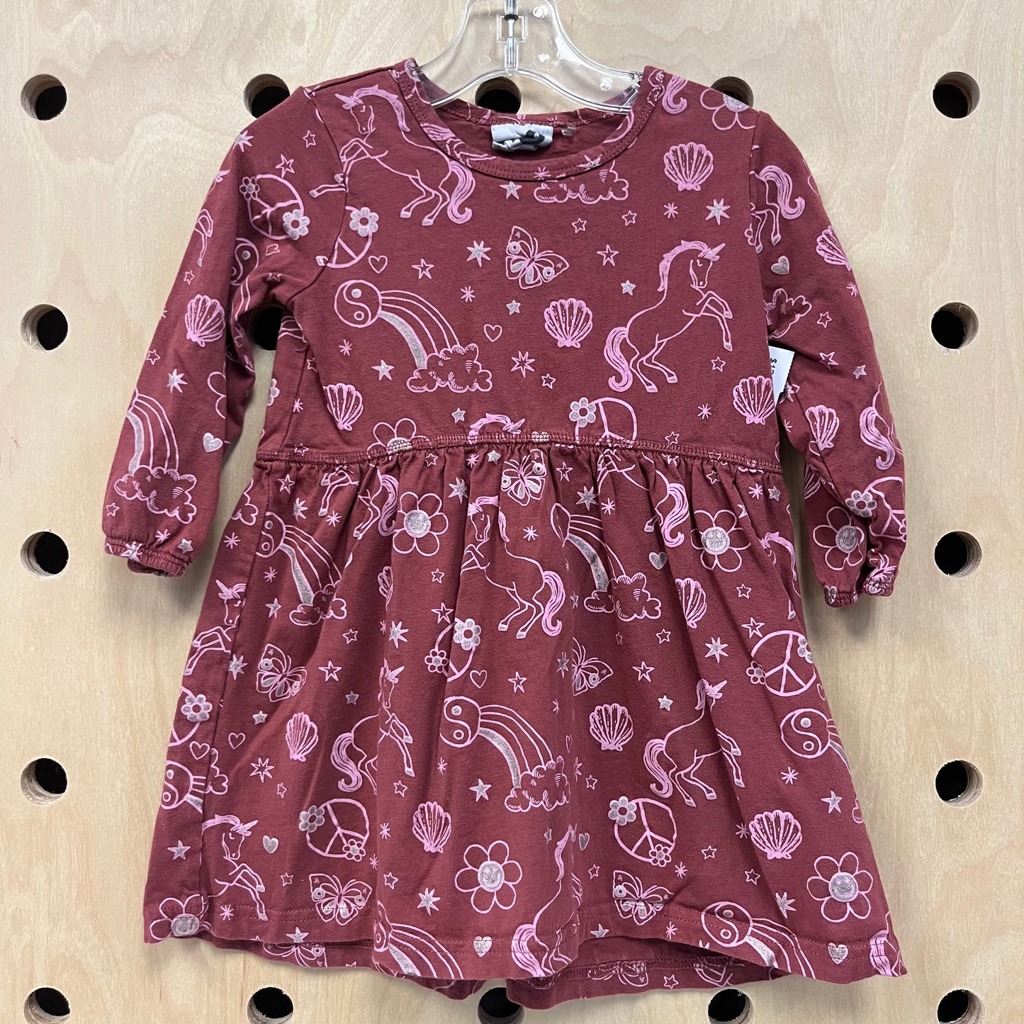 Red Rainbow Unicorn Dress