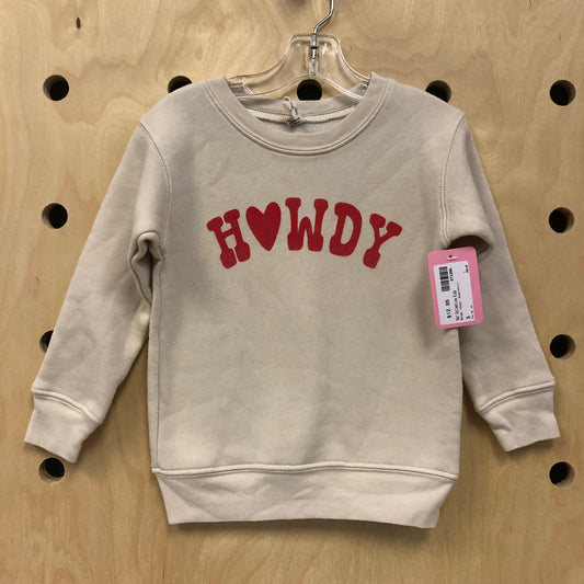 Beige 'Howdy' Sweatshirt