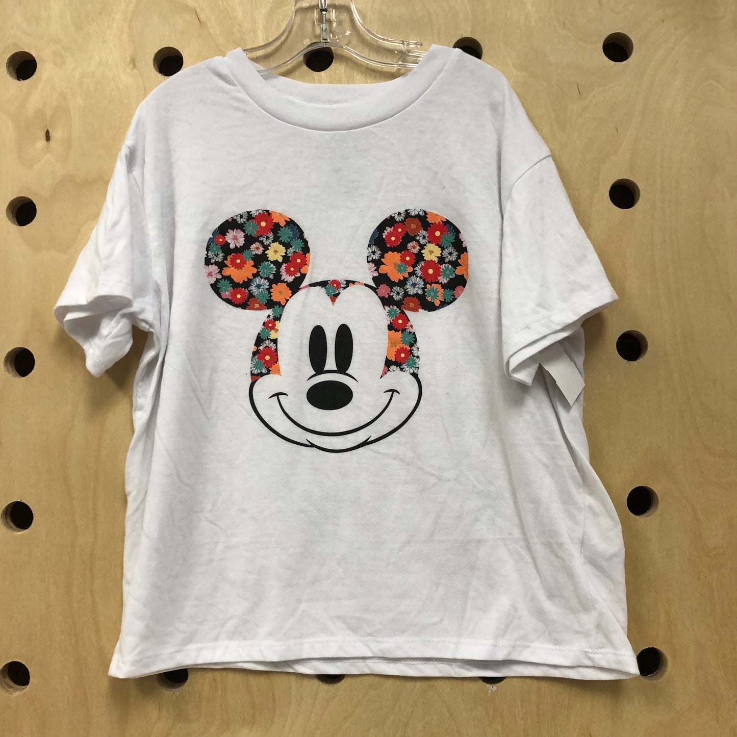 White Floral Mickey Top