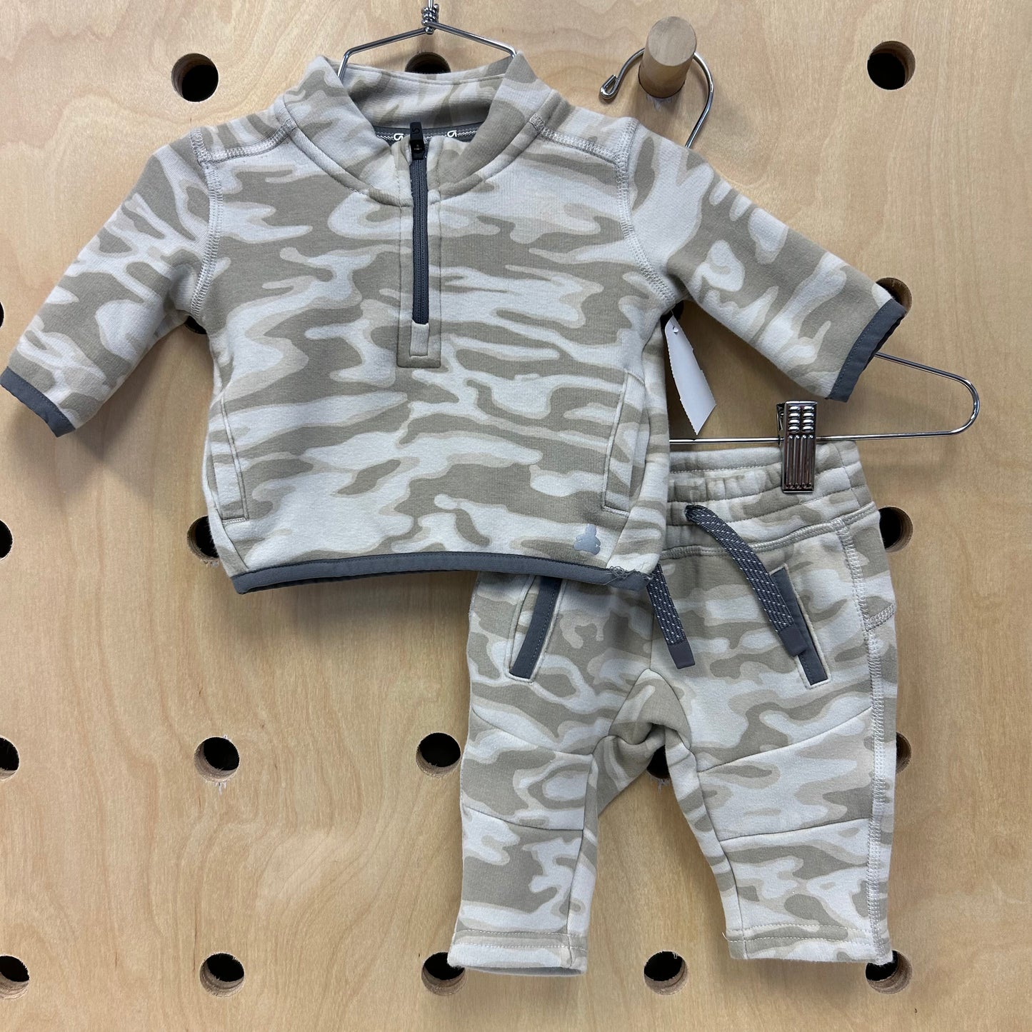 Tan Camo Jacket & Pant Set