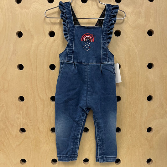 Denim Rainbow Pinafore Overalls