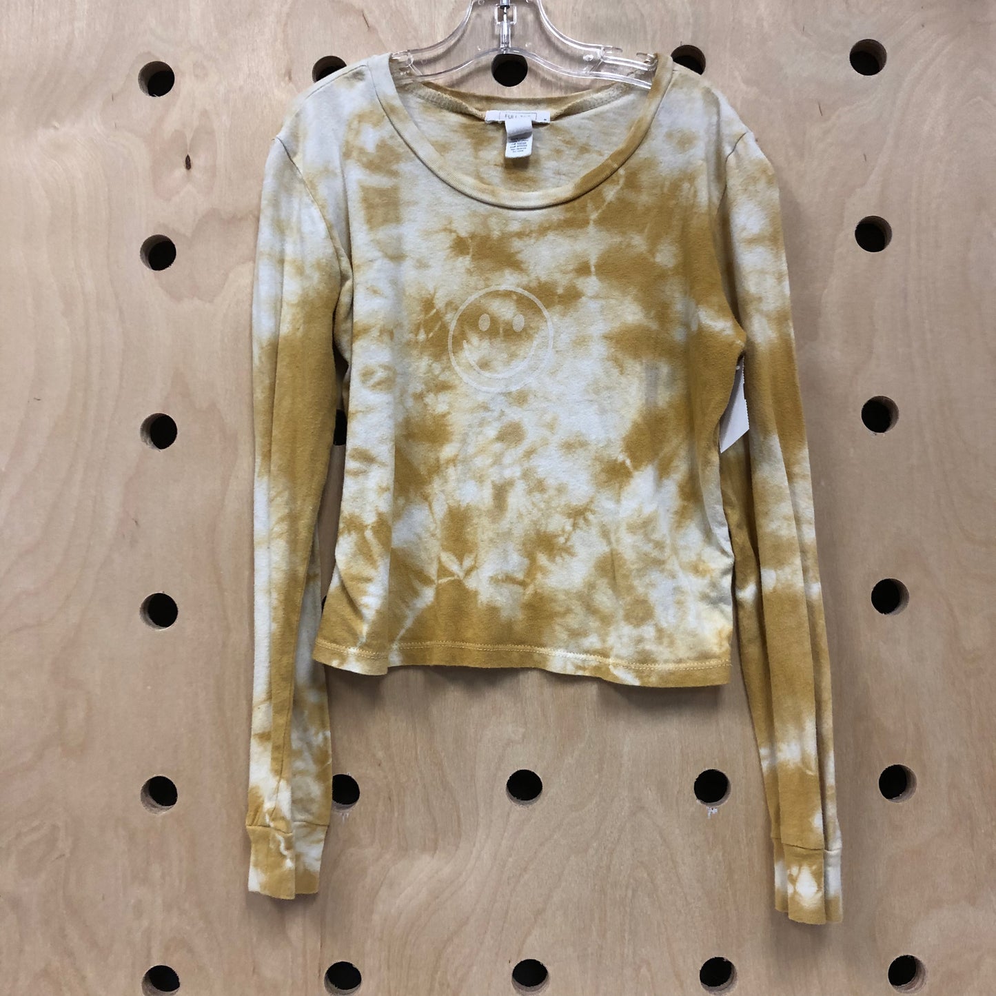 Yellow Tie Dyed Happy Face Top