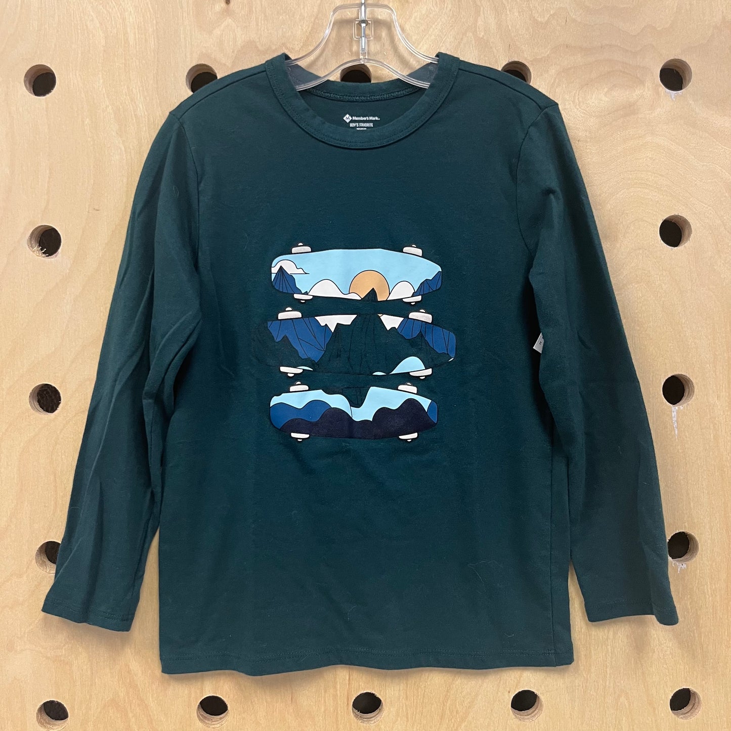 Forest Green Skateboard LS Tee