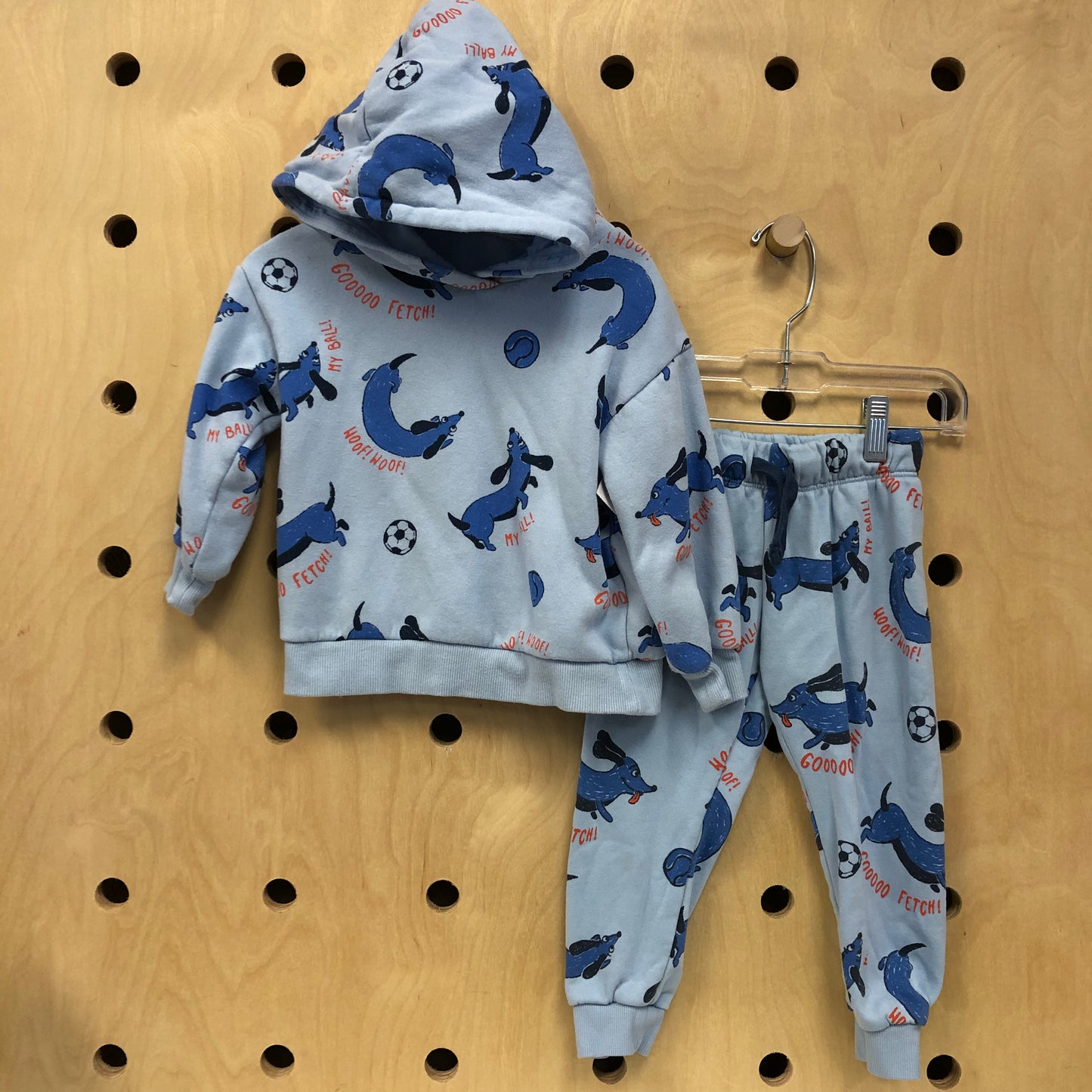 Blue Dachshund Hoodie Set