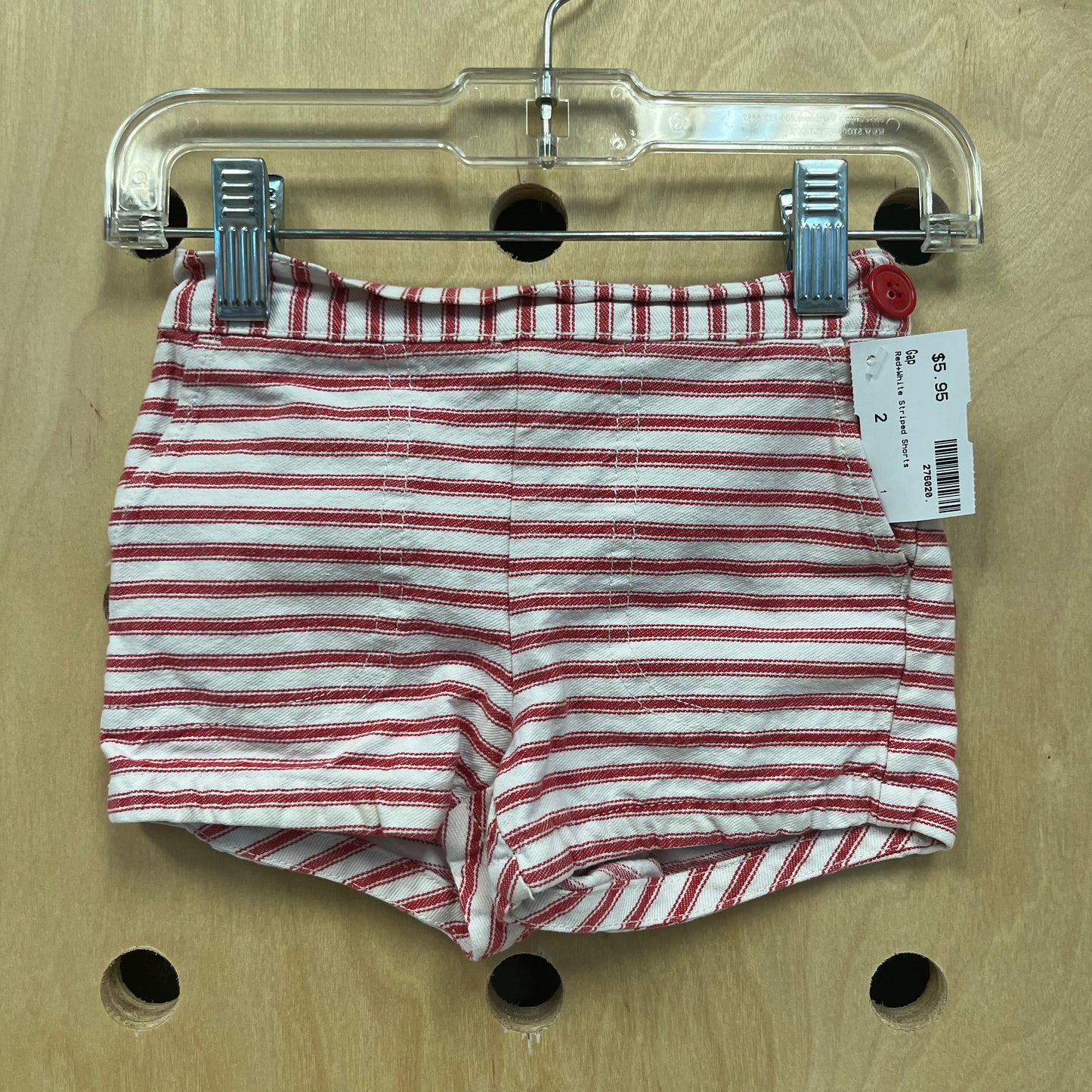 Red+White Striped Shorts