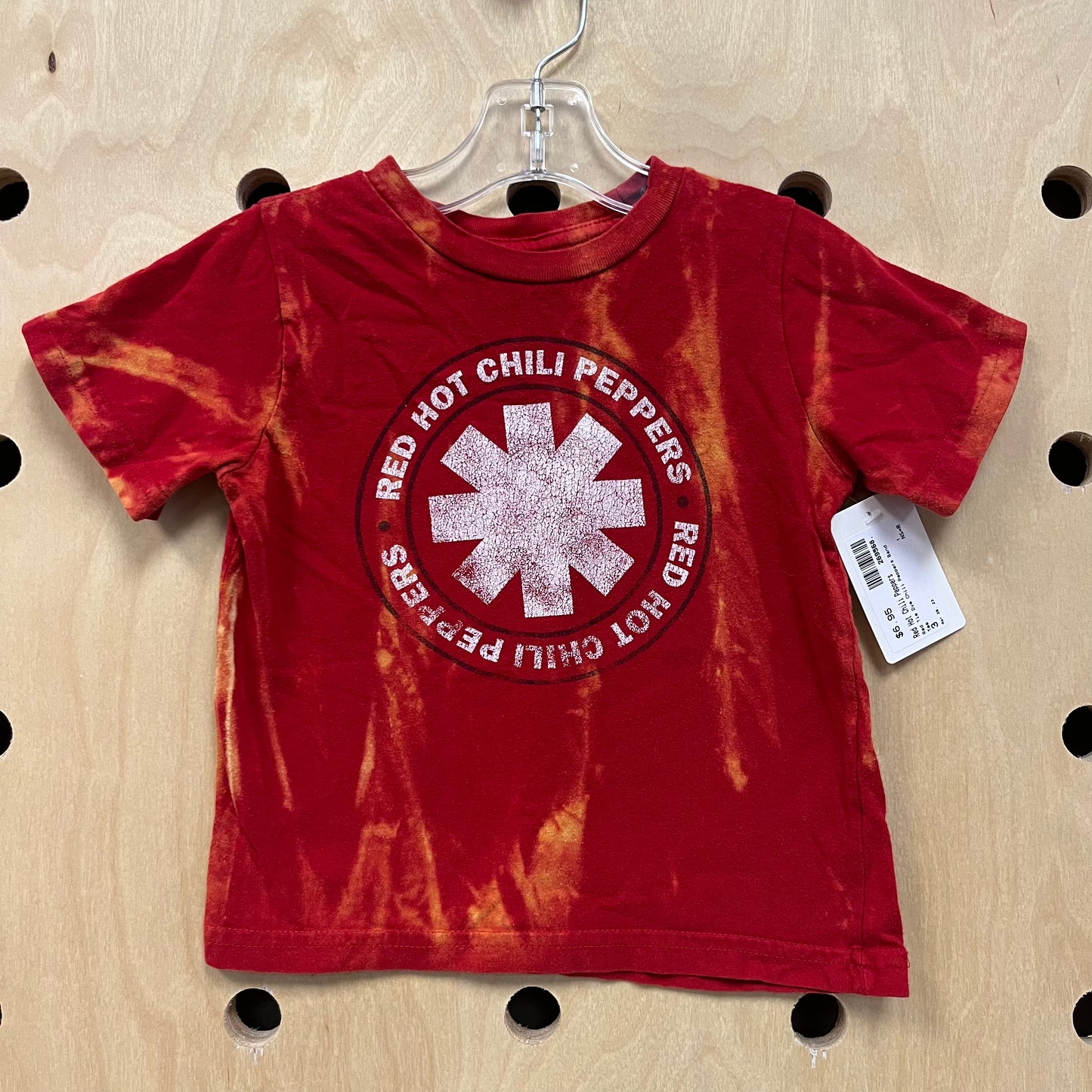 Red Tie Dye Chili Peppers Band Tee