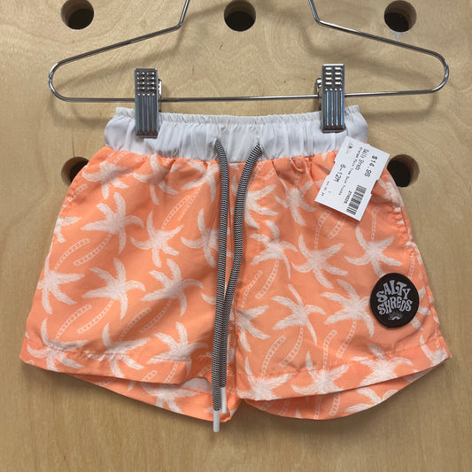 Orange Palm Tree Swim Trunks