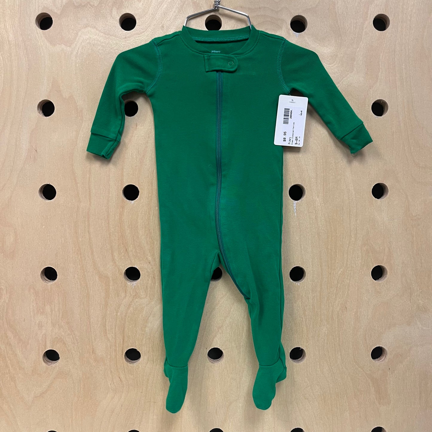 Green Zippered Footies