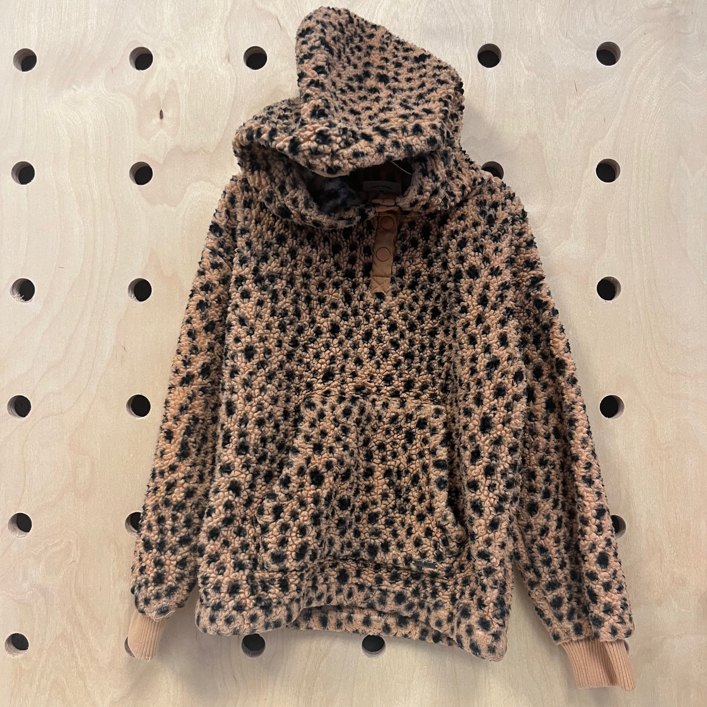 Brown & Black Sherpa Hoodie