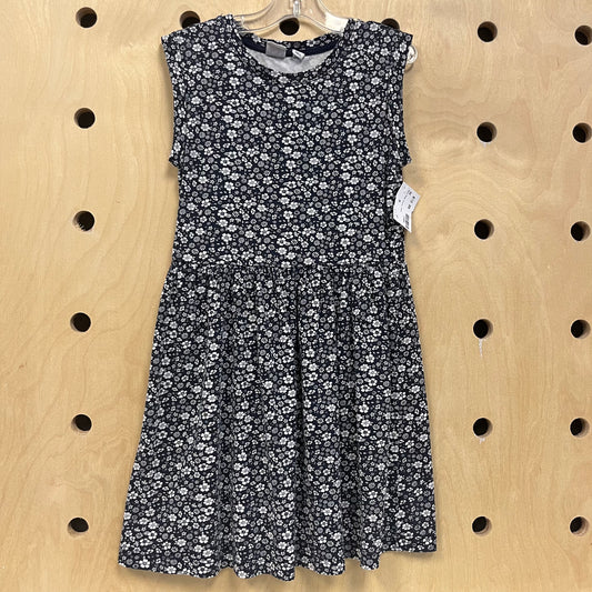 Dark Grey Floral Dress