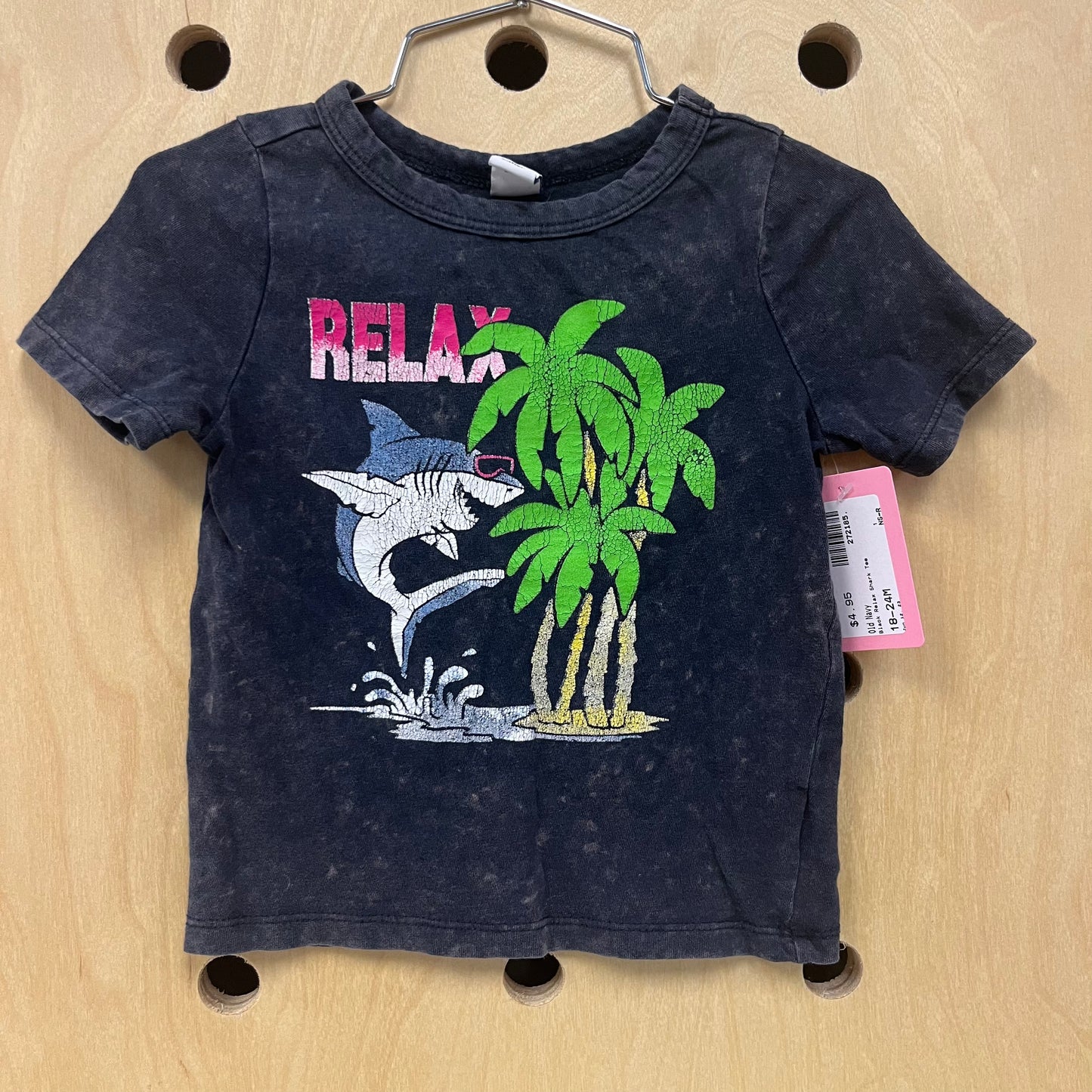 Black Relax Shark Tee