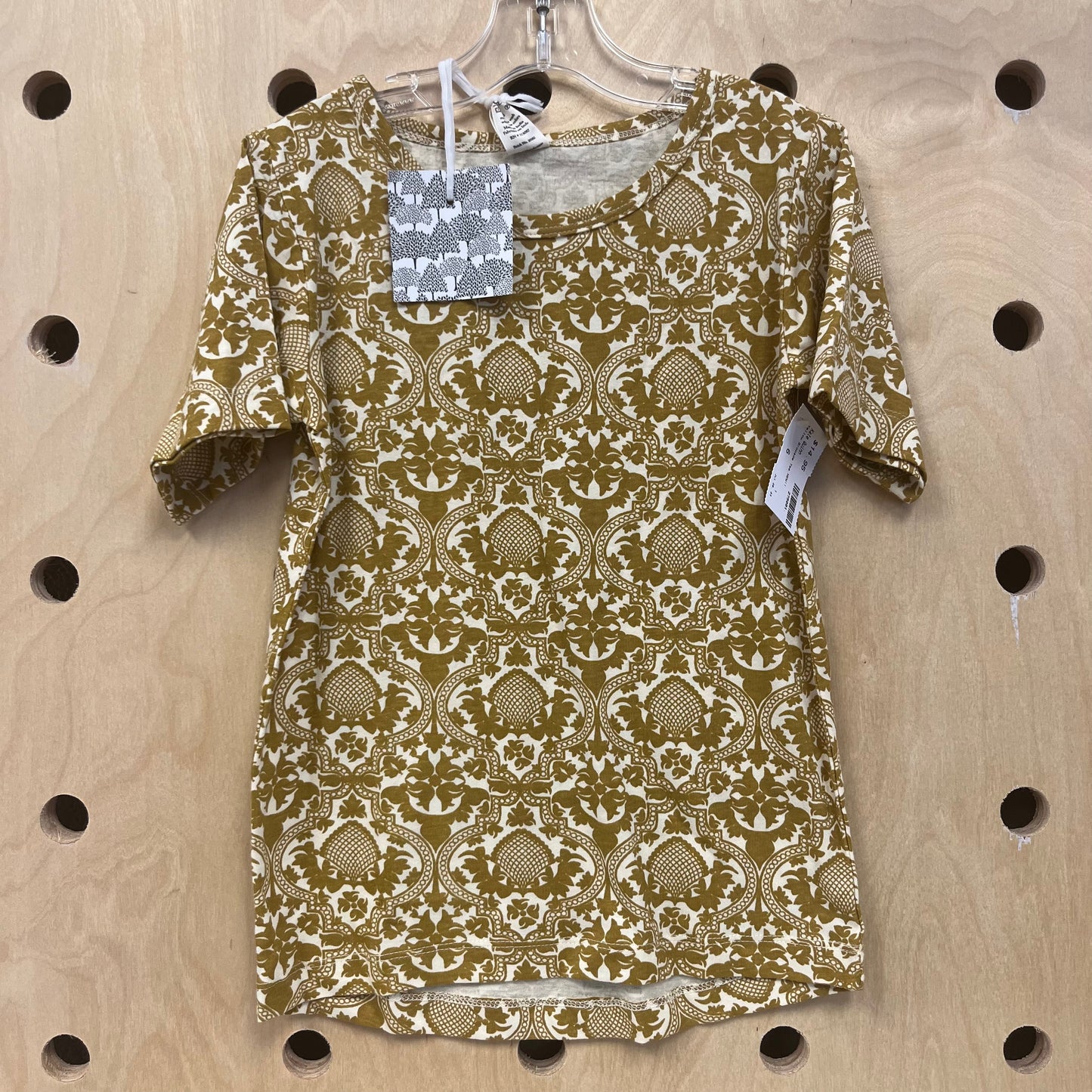 Yellow Brocade Tee NEW!!