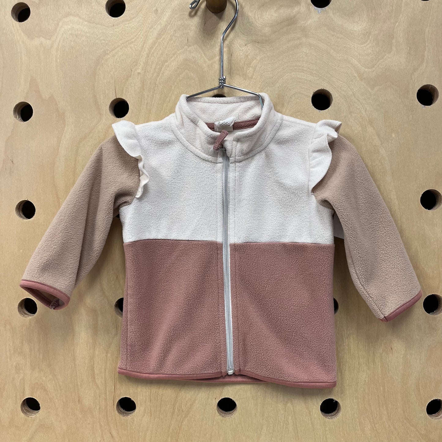 Fleece Pink Zip Up Jacket