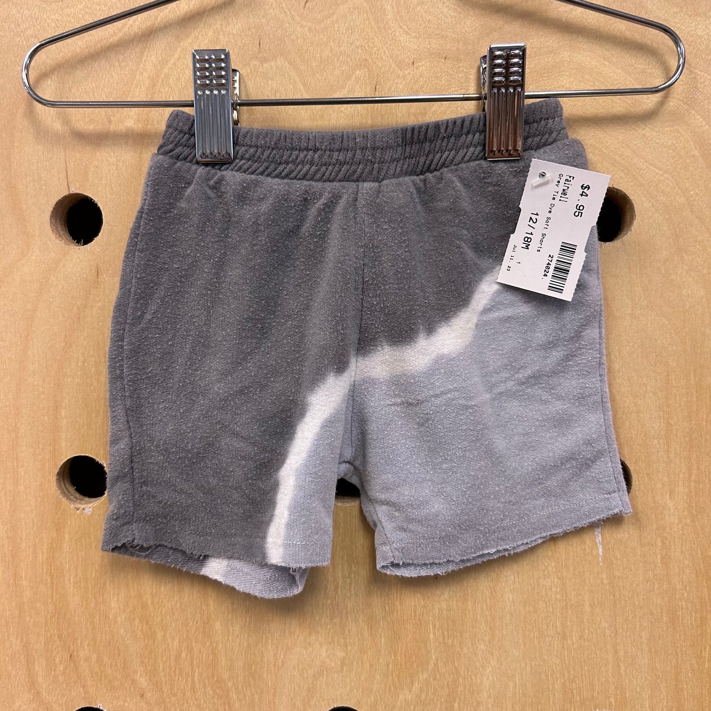 Grey Tie Dye Soft Shorts