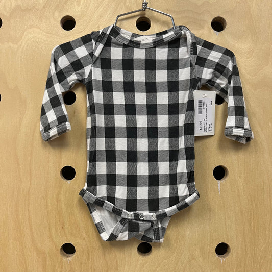 Black & White Plaid Bamboo Bodysuit