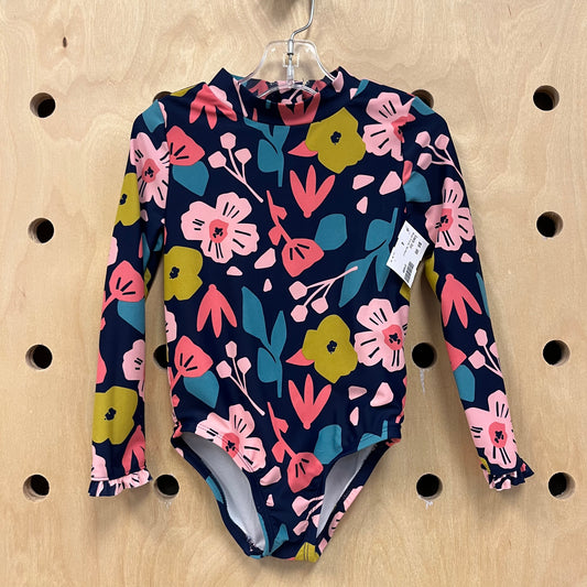 Blue Floral Swimsuit